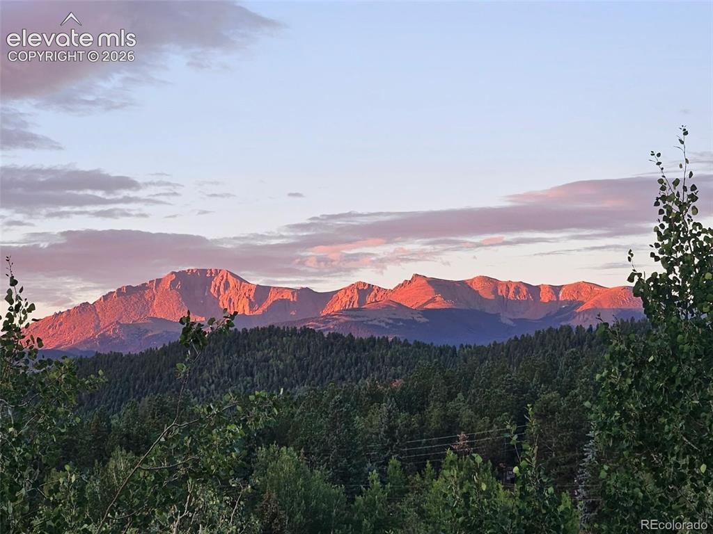 Image 43 of 45: Mountain landscape with forested terrain
