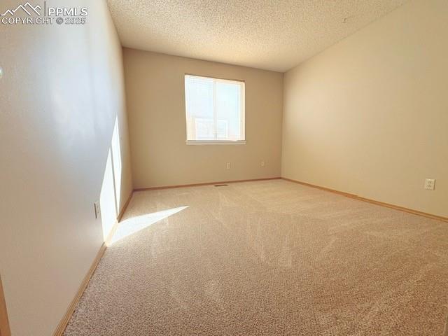 Image 12 of 18: Spare room with carpet flooring and a textured ceiling