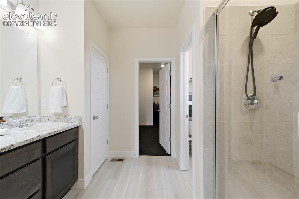Image 18 of 49: Standing at front entry - beautiful and bright! 