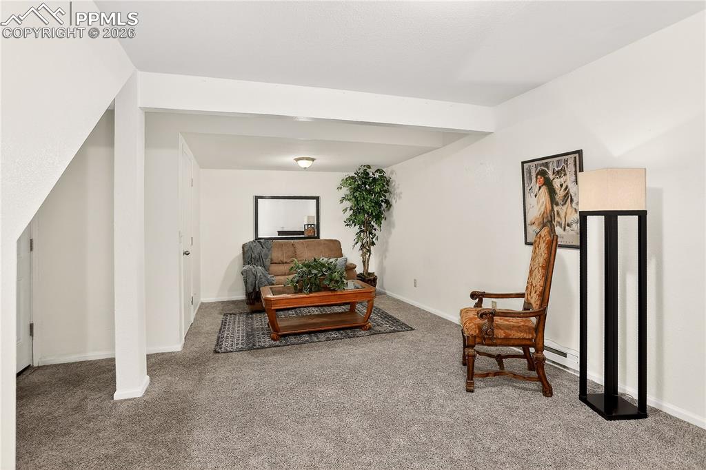 Image 18 of 25: Spacious family room in basement