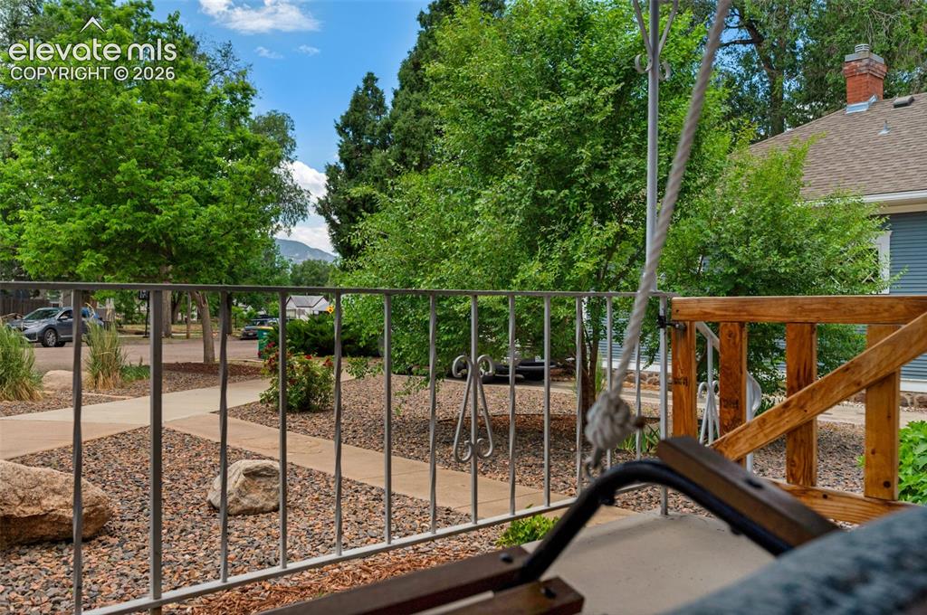 Image 9 of 50: Peak of the mountain from front porch