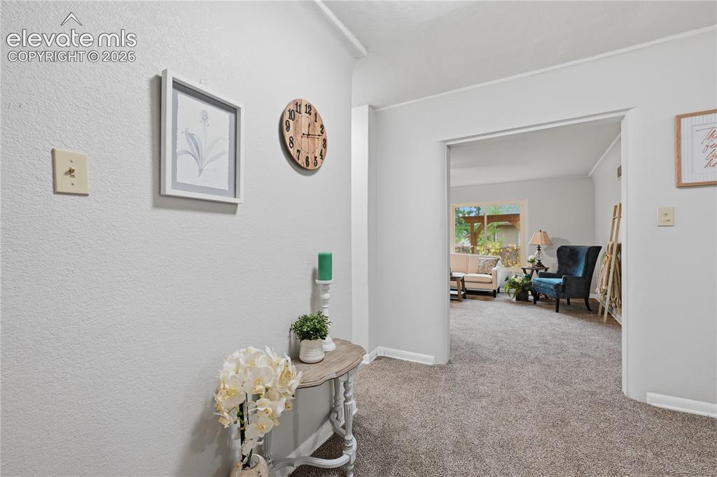Image 4 of 50: Just inside the front door with a view to the living room.