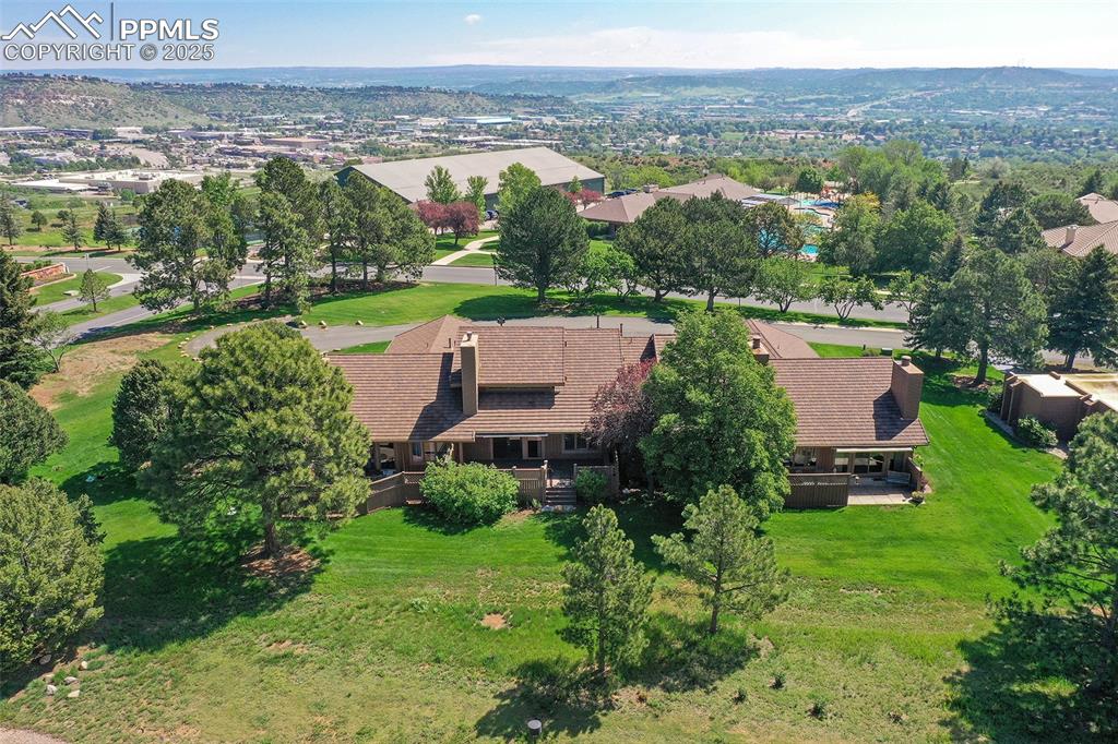 Image 24 of 25: Aerial view of residential area