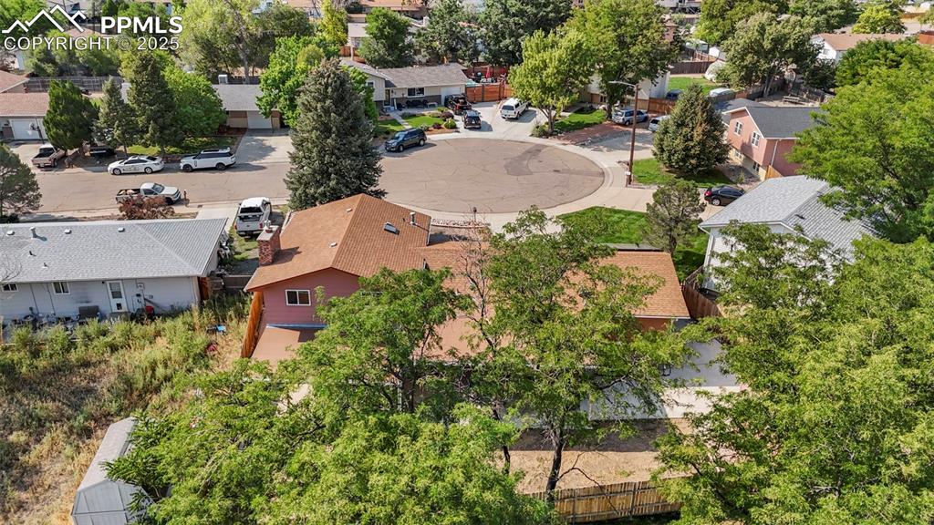 Image 30 of 32: Aerial perspective of suburban area