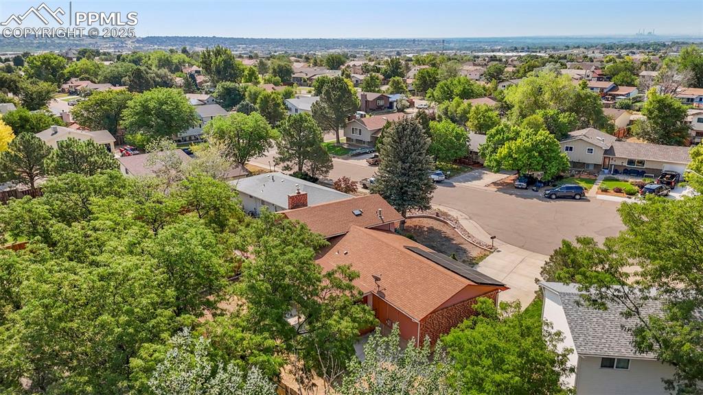 Image 31 of 32: Aerial perspective of suburban area