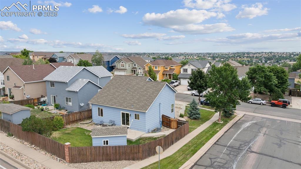 Image 39 of 39: Aerial perspective of suburban area