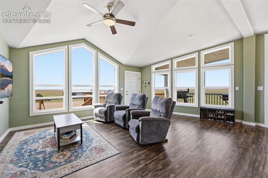 Image 5 of 27: Covered upper deck with panoramic views and unforgettable Colorado sunsets,