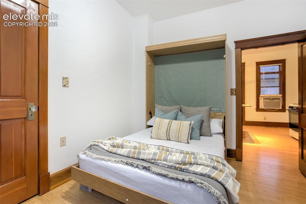 Image 18 of 40: The built in Murphy bed stays!