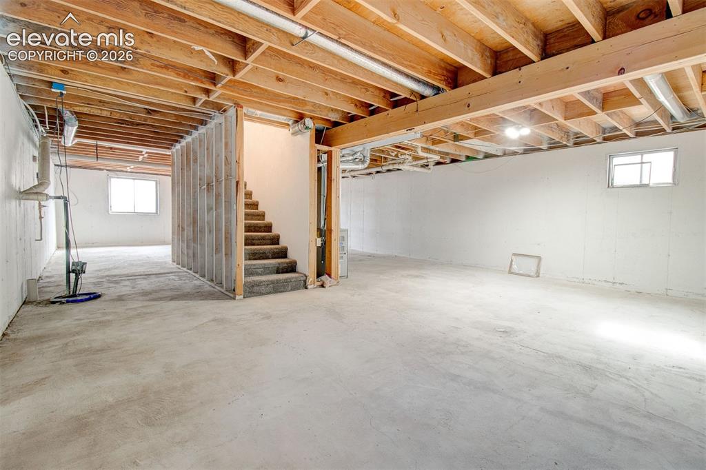 Image 33 of 33: Unfinished Basement - add a bedroom/family room and bath!