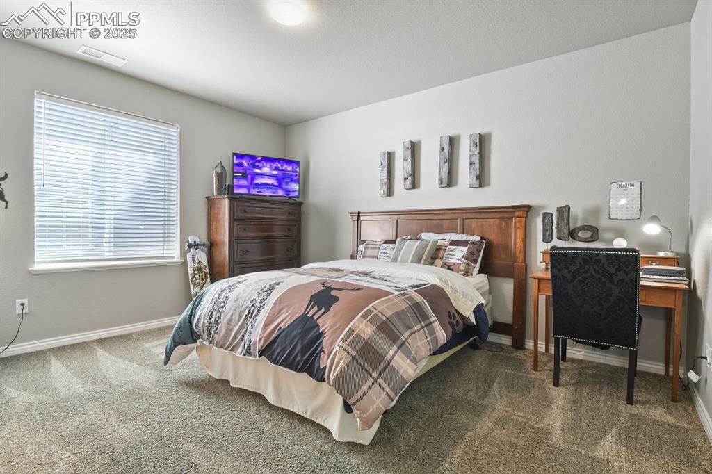 Image 32 of 49: basement bedroom with attached bath