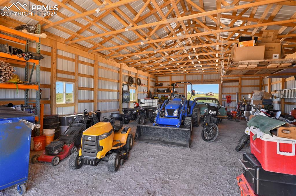 Image 42 of 49: Cavernous drive-thru barn for all your toys!