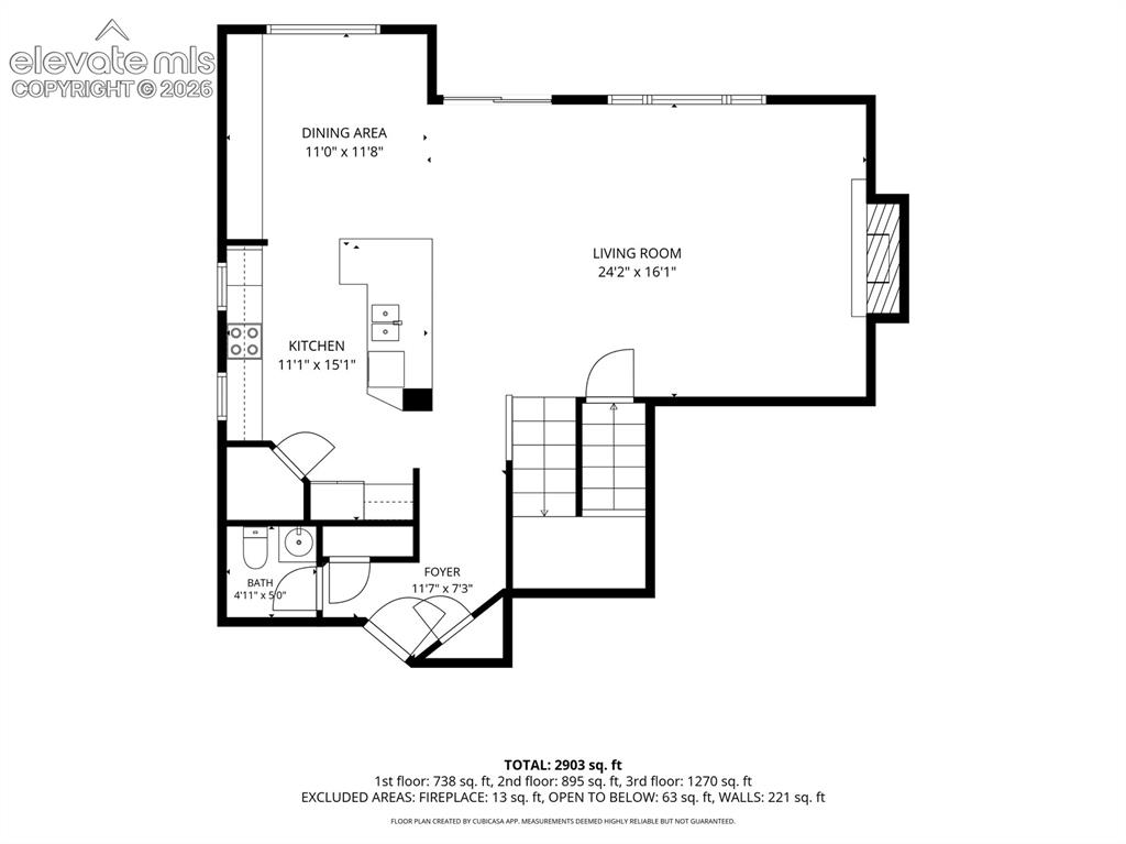 Image 37 of 40: Main level floorplan