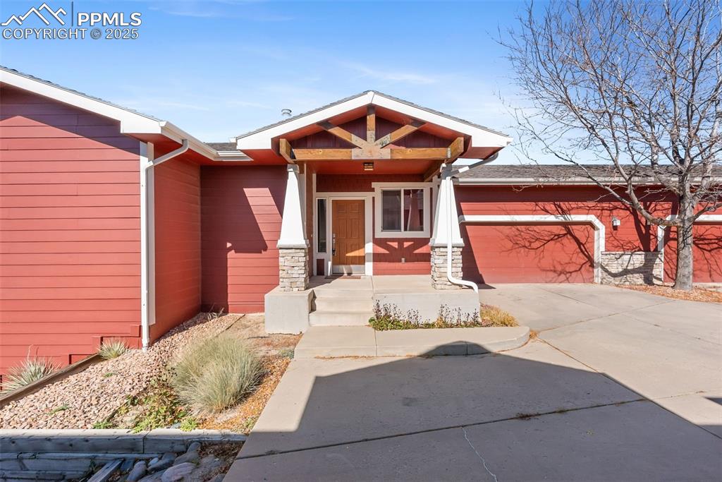 Image 37 of 50: Wooden deck featuring a mountain view
