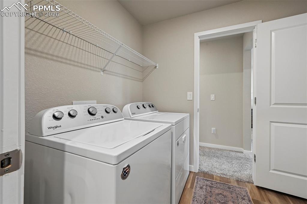 Image 26 of 42: convenient upstairs laundry