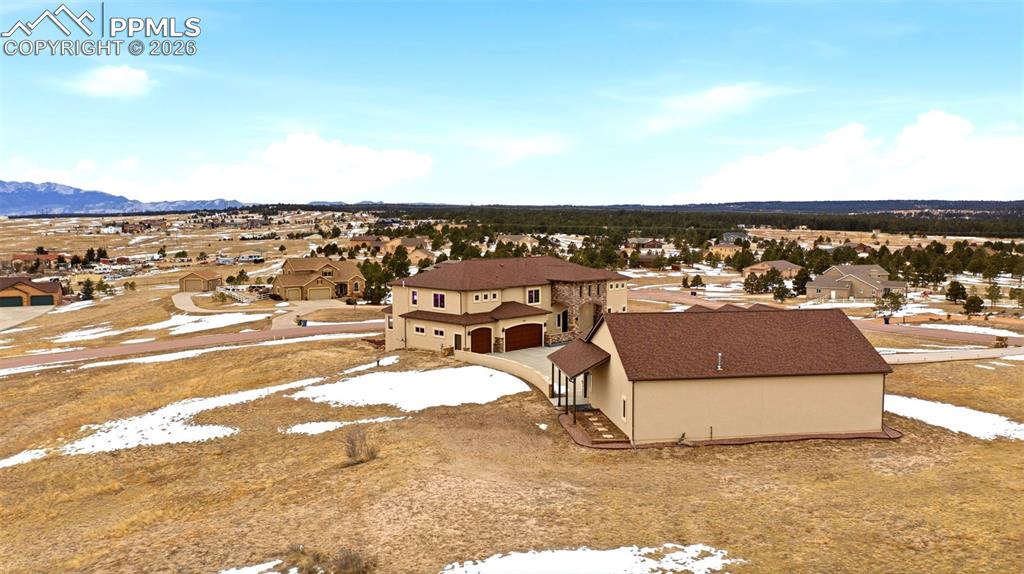 Image 46 of 48: Aerial perspective of suburban area