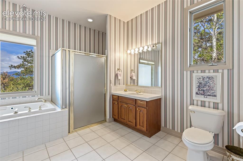 Image 27 of 48: Main level suite bathroom