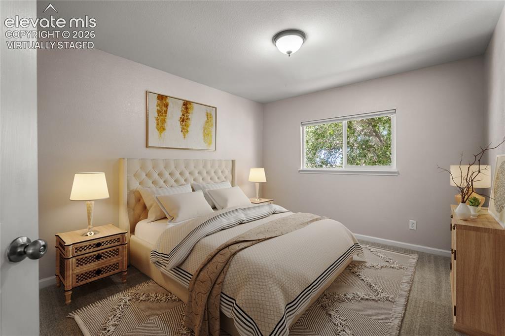 Image 33 of 46: Virtually staged 2nd Bedroom