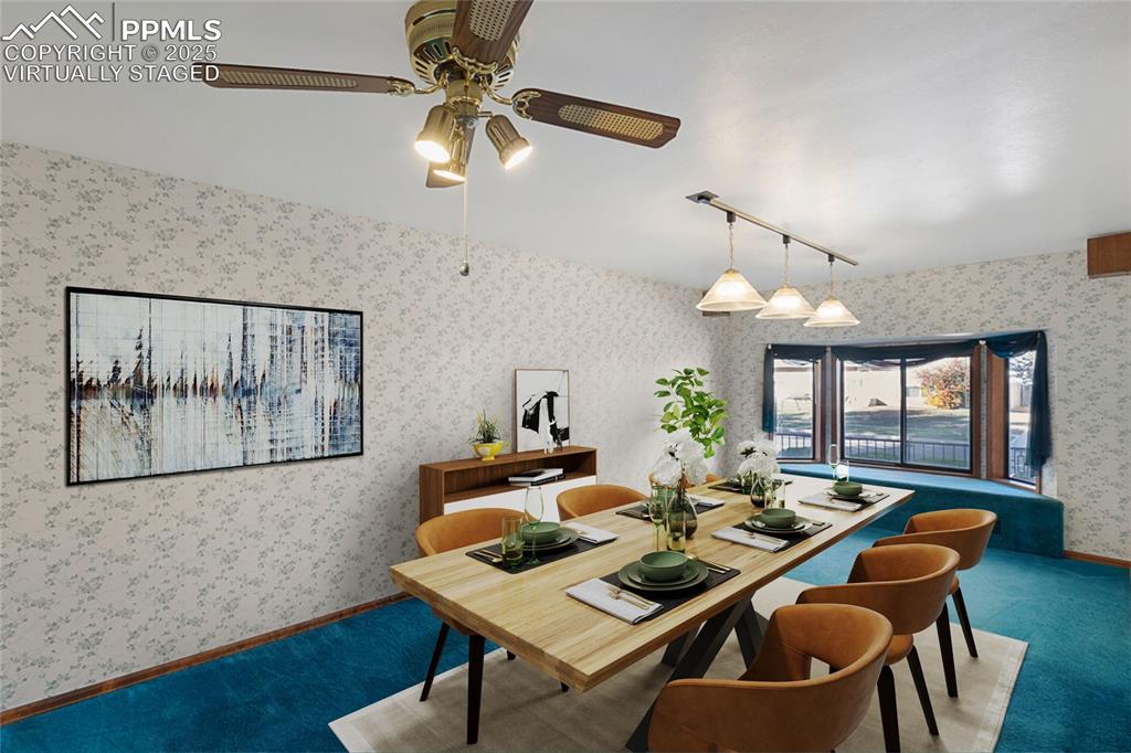 Image 12 of 42: Virtually staged dining