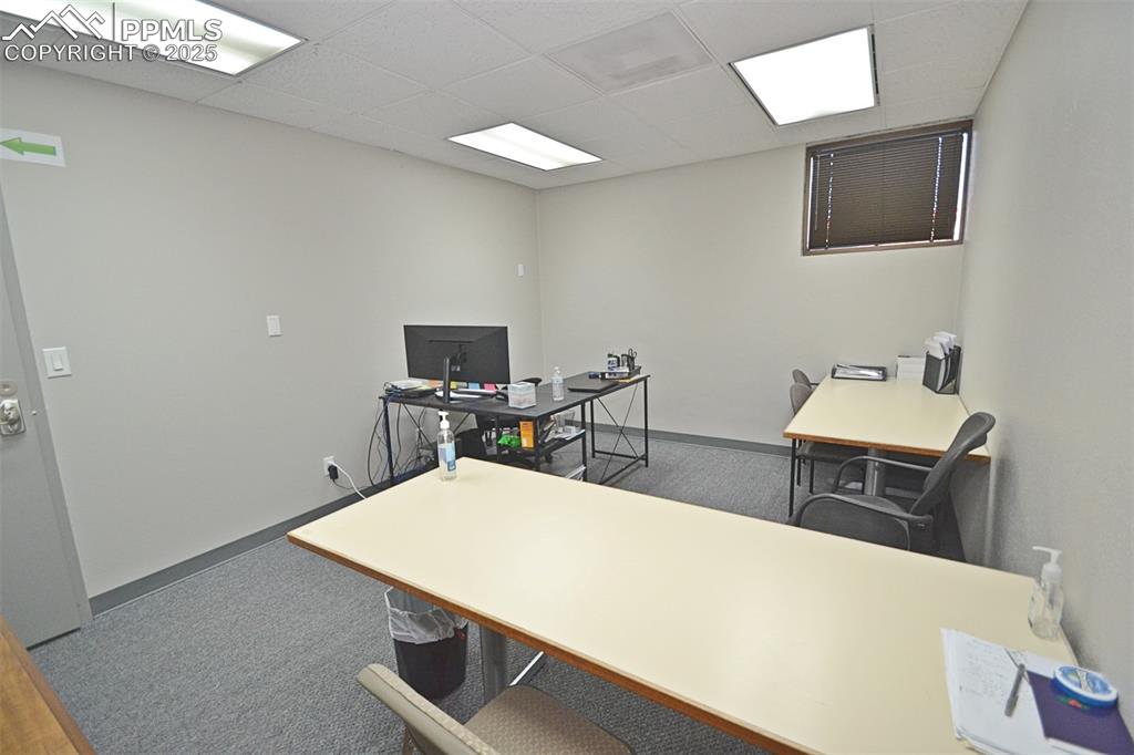 Image 9 of 16: Home office featuring a paneled ceiling
