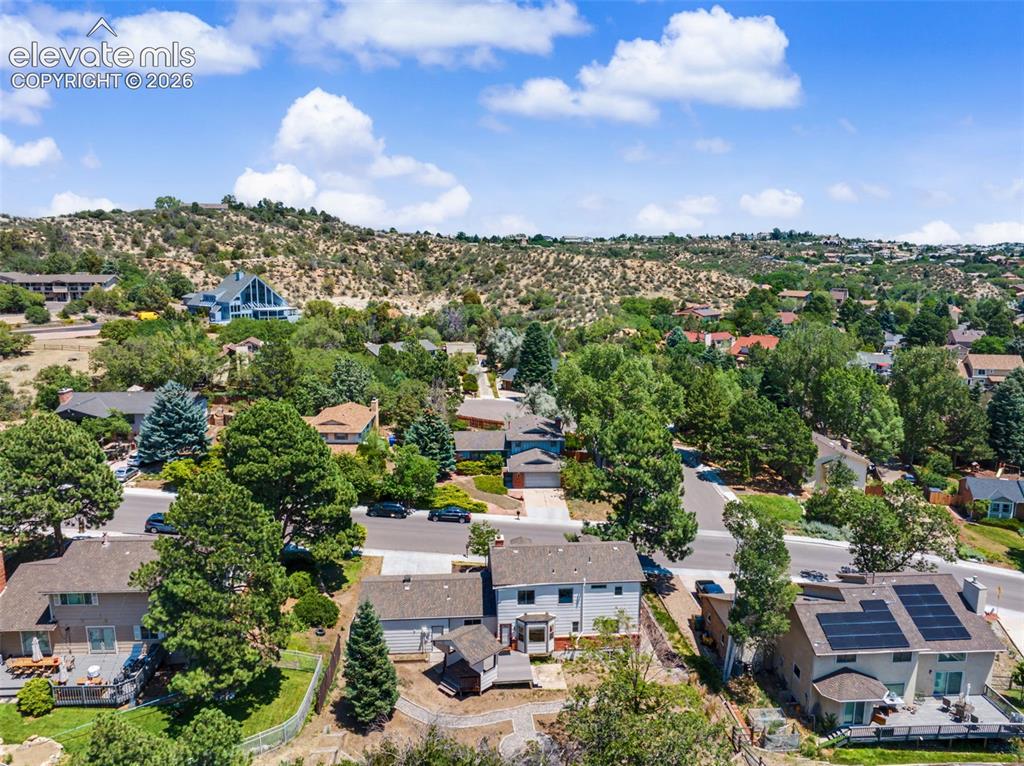 Image 45 of 49: Rear Aerial View of Home