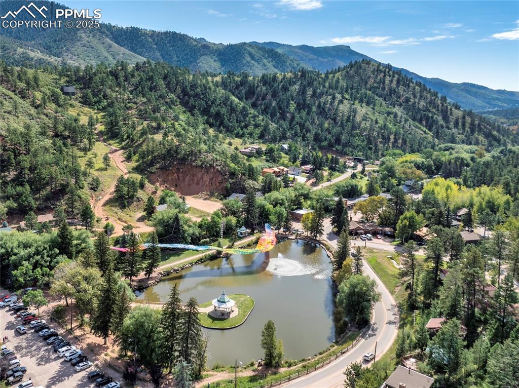 Image 7 of 27: Take a look at our pond, gazebo and mountain...are you already in love with