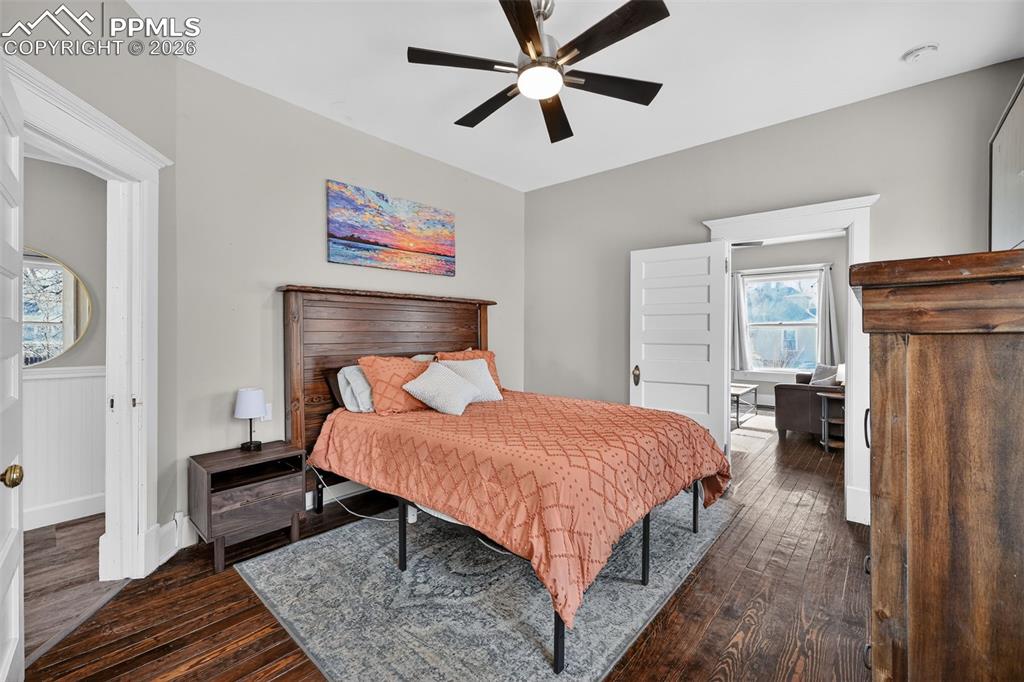 Image 14 of 34: Primary bedroom located off Living Room