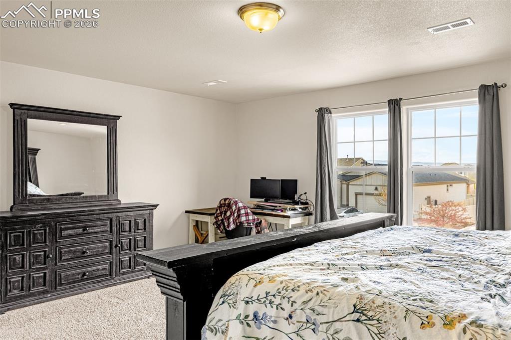 Image 23 of 37: Oversized primary bedroom with en suite bathroom and walk in closet