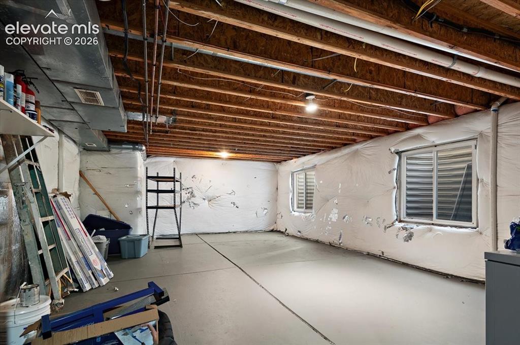 Image 29 of 47: Unfinished Basement