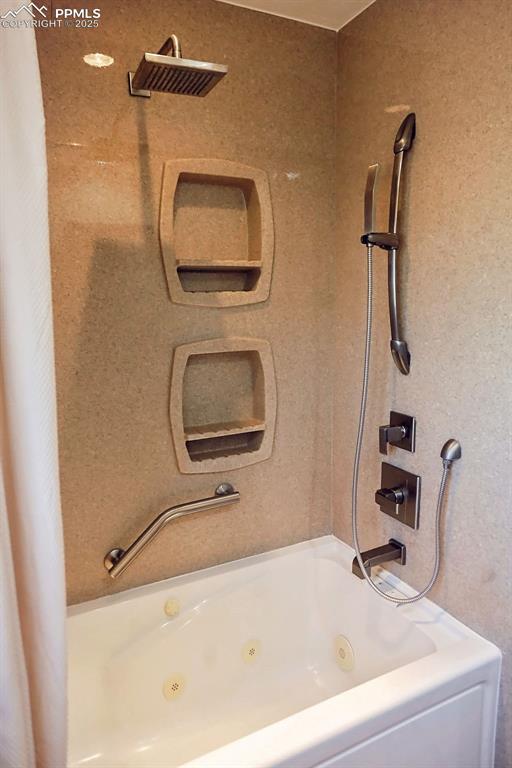 Image 16 of 50: Fully Remodeled Upper Fully Remodeled Upper Bathroom w/ Manstone Marble in 