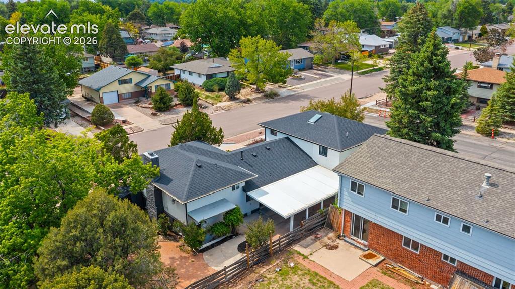 Image 39 of 45: Aerial perspective highlighting the property