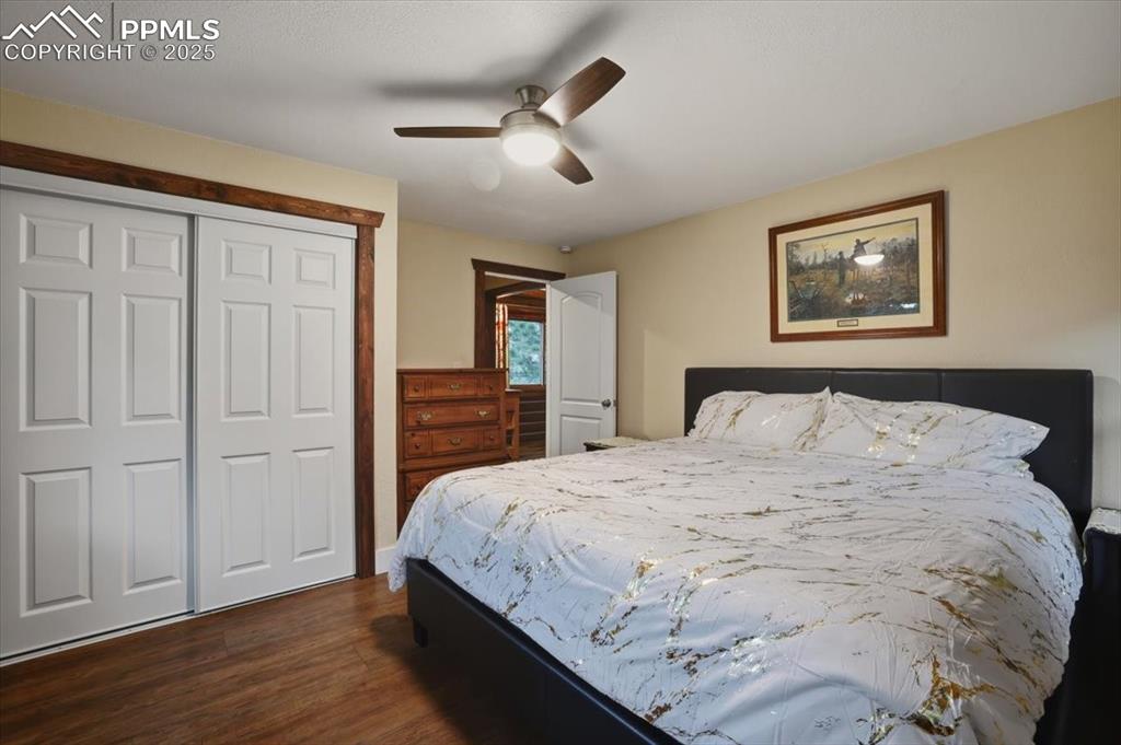 Image 14 of 47: The primary bedroom is spacious and features a double reach-in closet. 