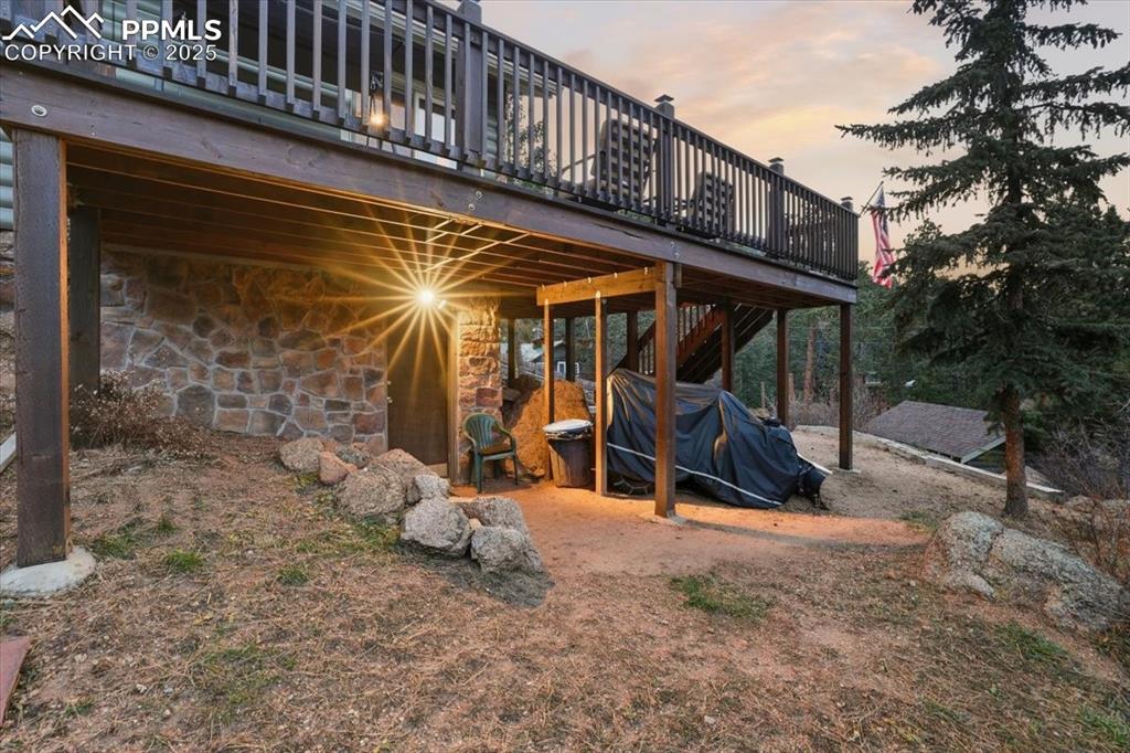 Image 37 of 47: The front part of the basement has an exterior entry. 