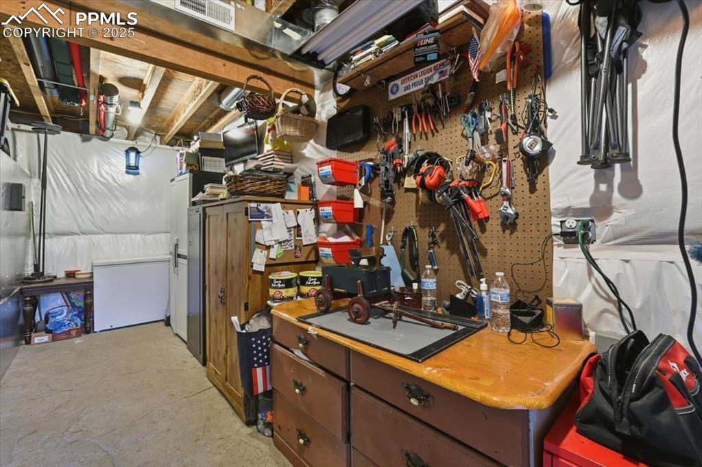 Image 39 of 47: The front basement area is part of the addition completed in 2020 and is a 