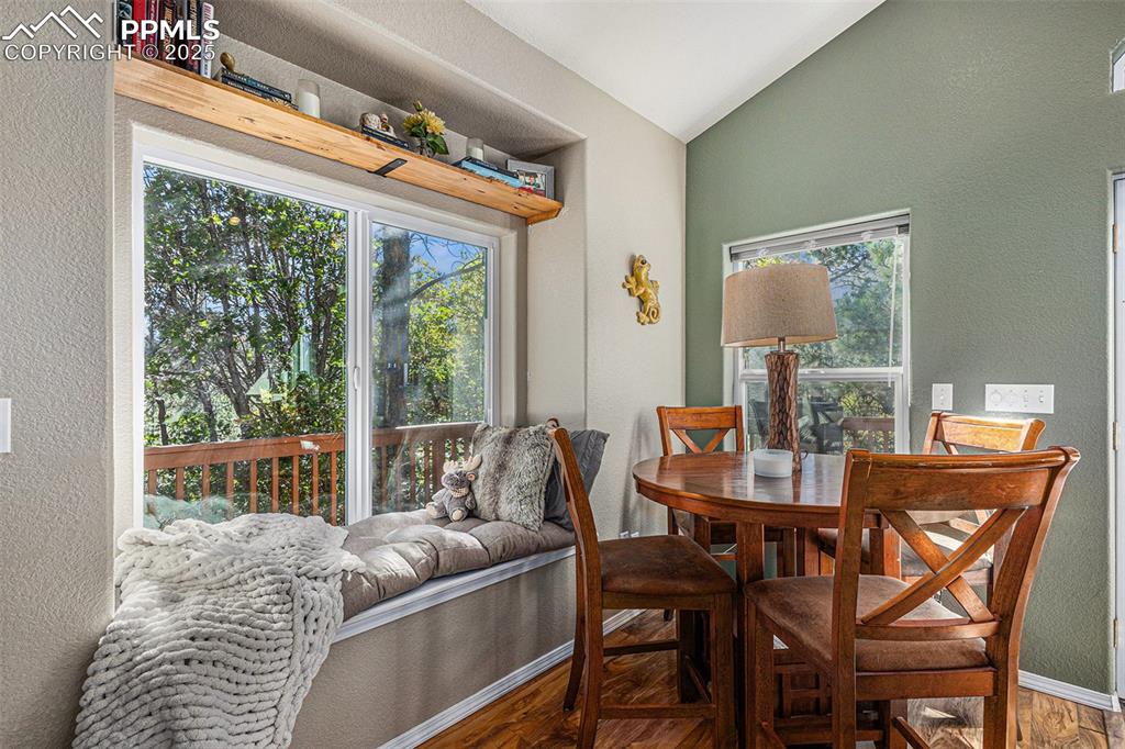 Image 12 of 47: View of patio / terrace with an outdoor living space and view of scattered 