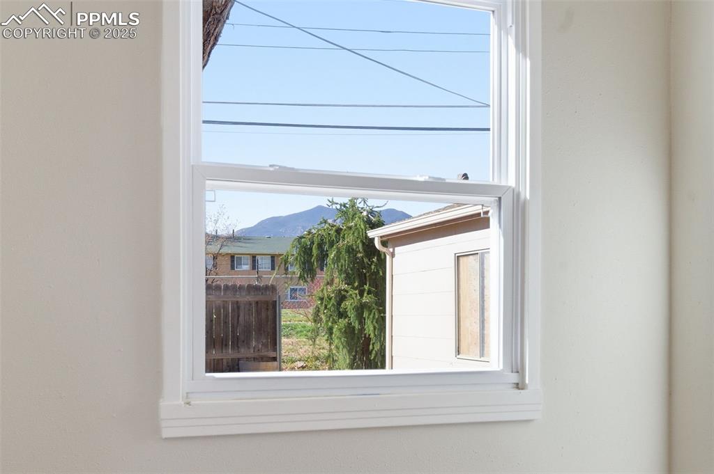 Image 28 of 50: Detailed view of a mountainous background