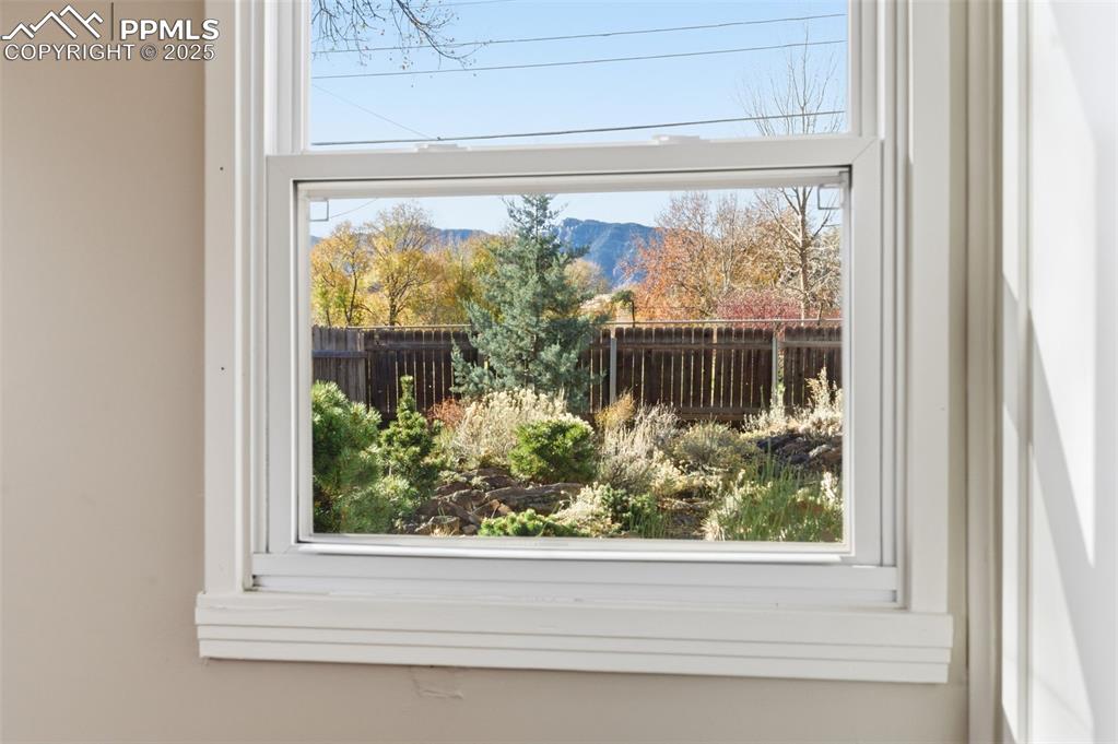 Image 33 of 50: Detailed view of a mountain backdrop