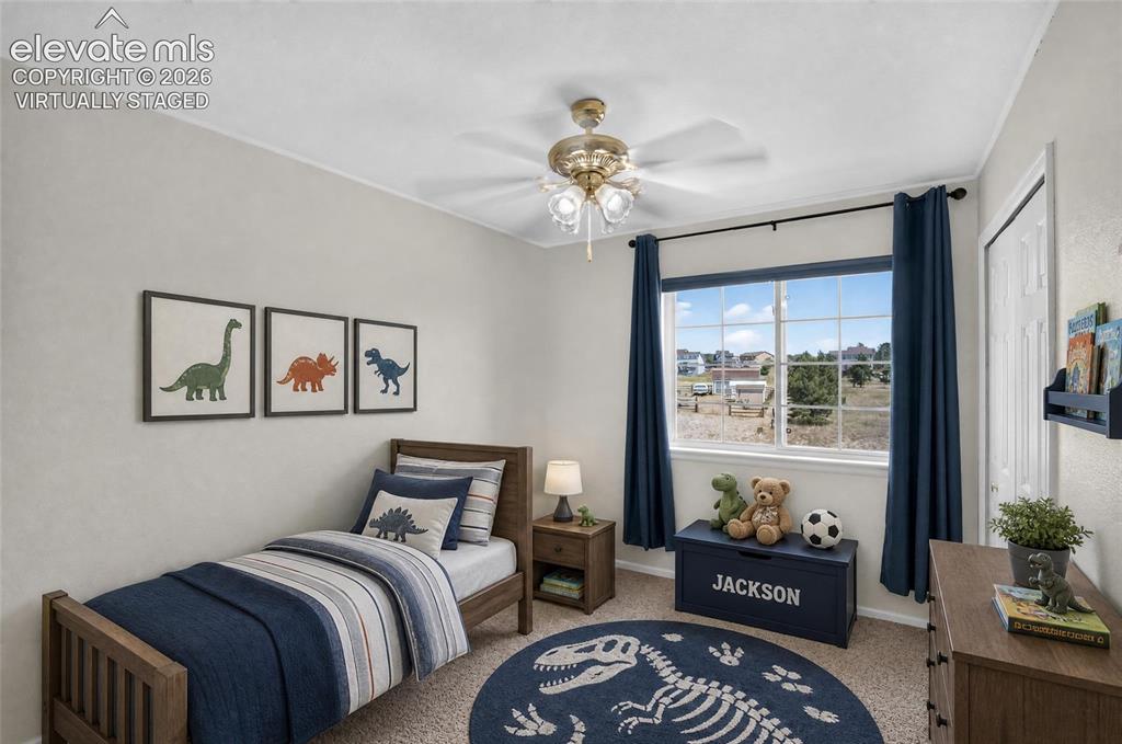 Image 28 of 34: Virtually staged secondary bedroom