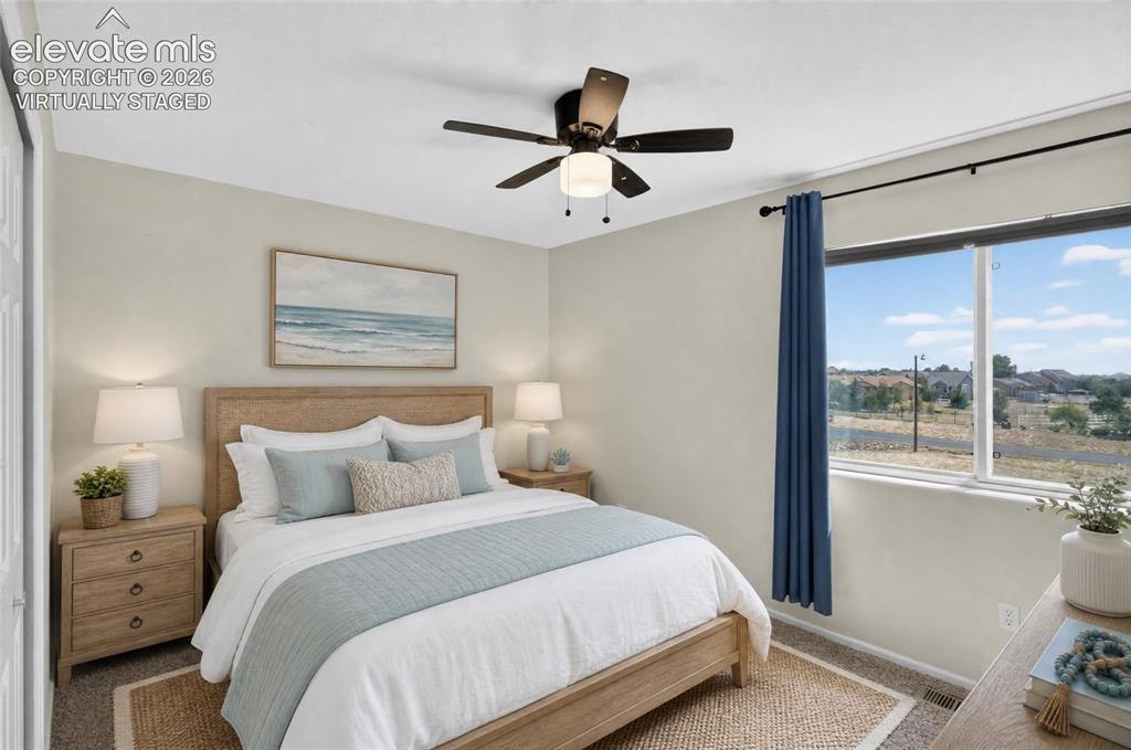 Image 29 of 34: Virtually staged secondary bedroom