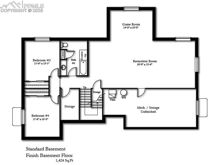 Image 3 of 36: Basement Floor Plan