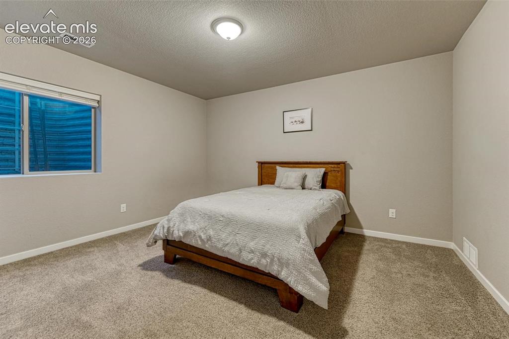 Image 29 of 43: Bedroom 4 in the basement with walk in closet