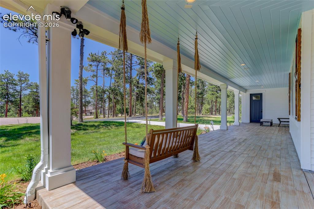 Image 5 of 47: Porch swing & sound system