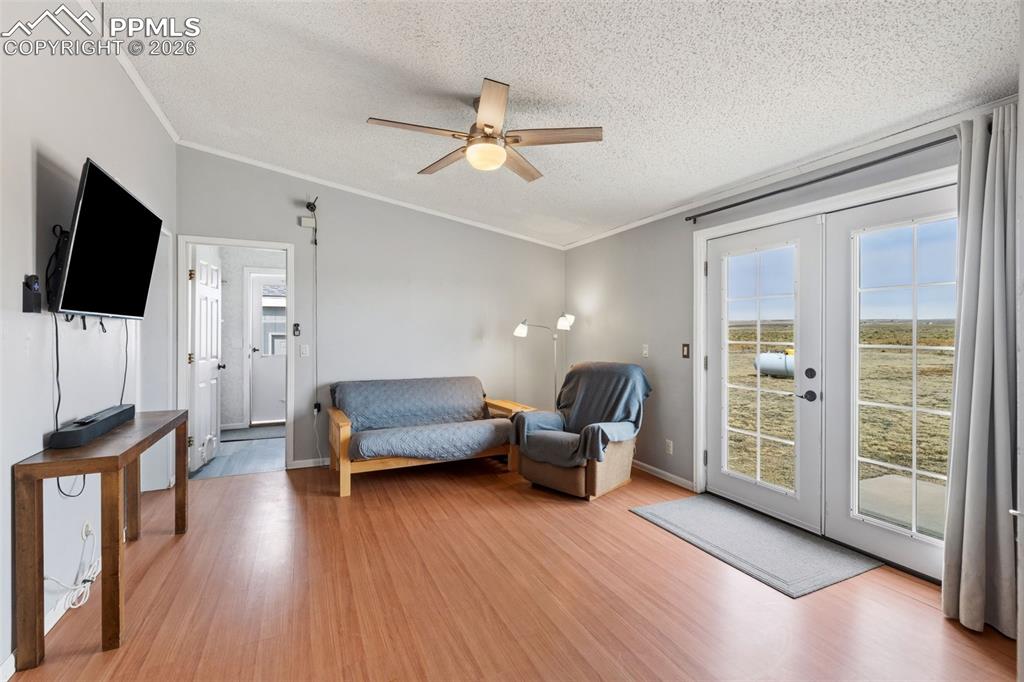 Image 16 of 34: French Doors Lead to Back Patio