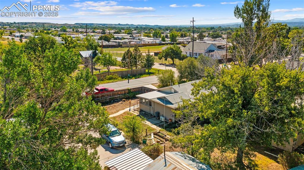 Image 27 of 33: Aerial perspective of suburban area