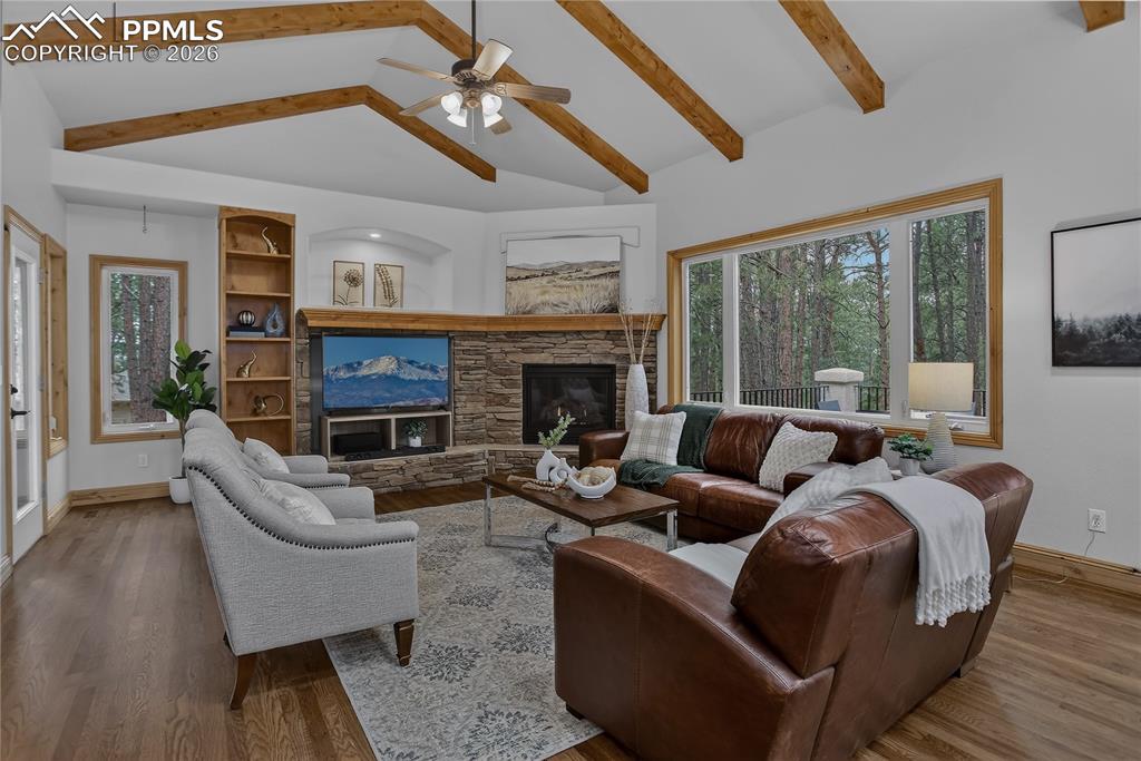 Image 10 of 48: Imagine a warm fire on a winter day with snow right outdoors!