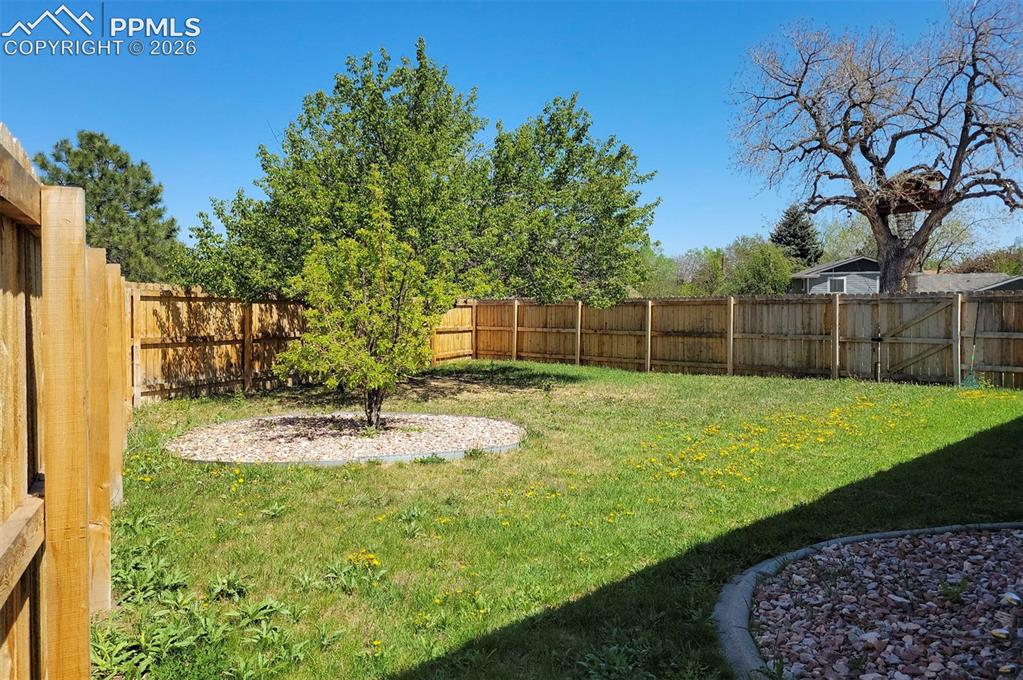Image 18 of 23: Fenced backyard