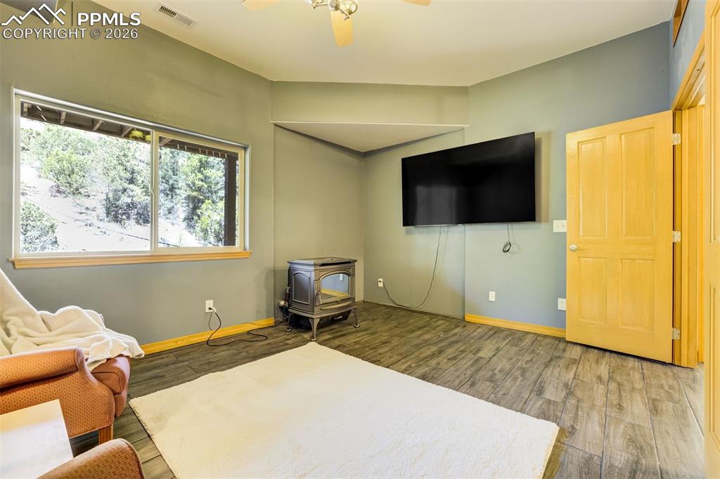 Image 39 of 50: 4th bedroom, currently used as a TV room