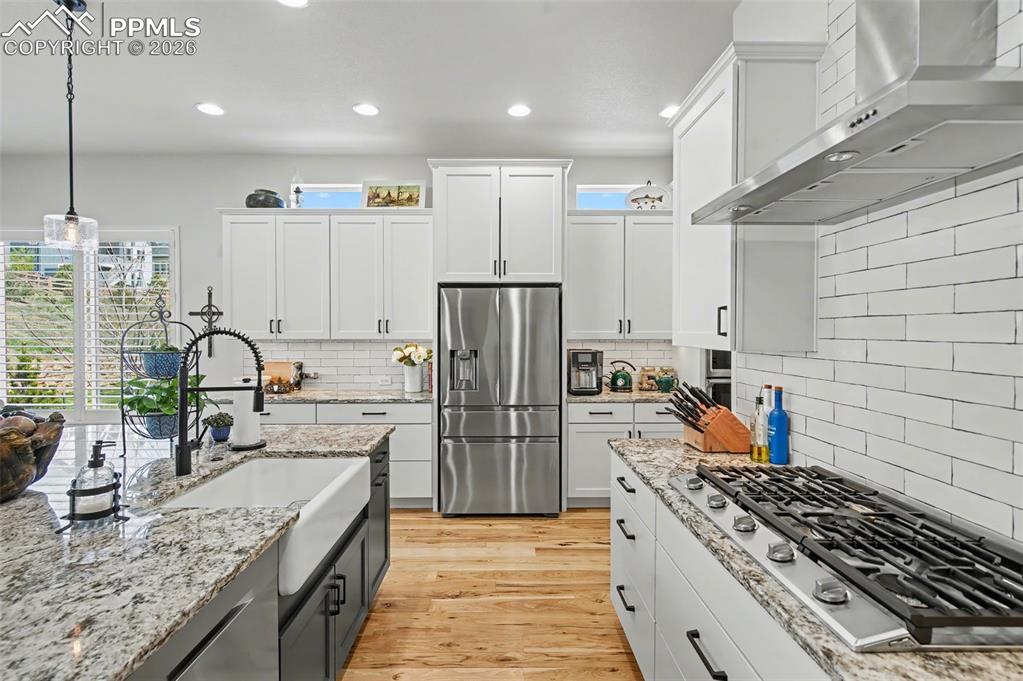 Image 12 of 50: Discover your inner chef in this spectacular gourmet kitchen, complete with