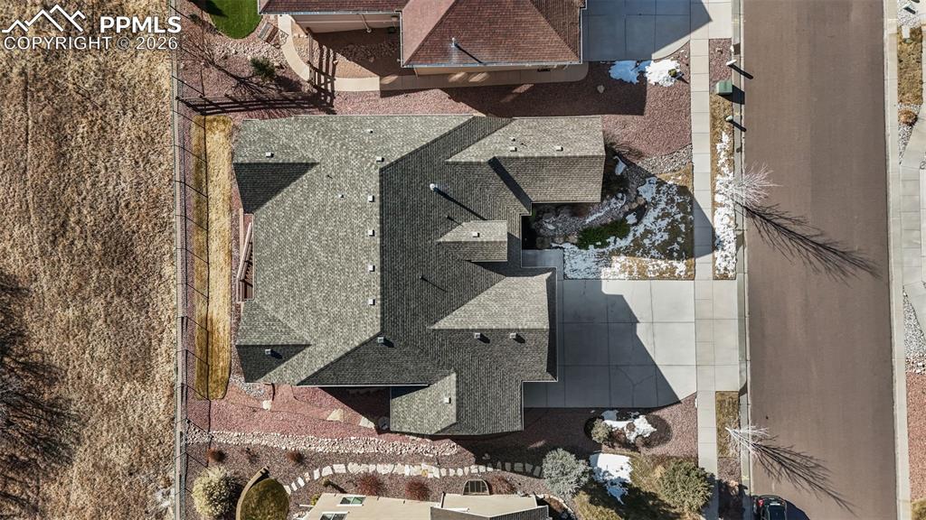 Image 43 of 48: View from above of property