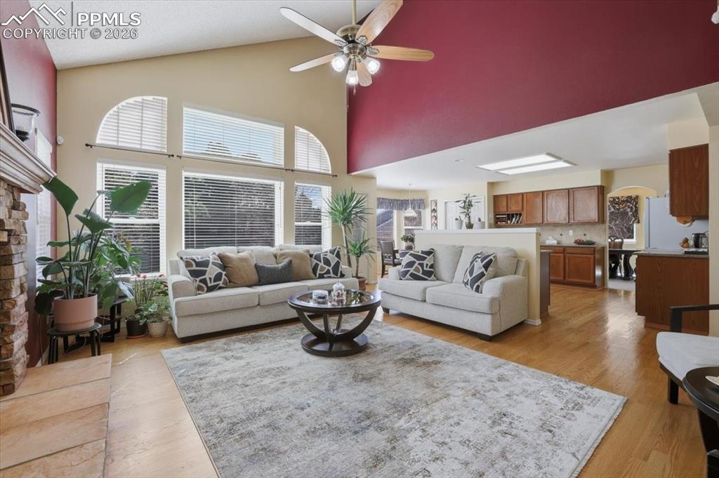Image 3 of 48: Open family rooms with soaring ceilings.