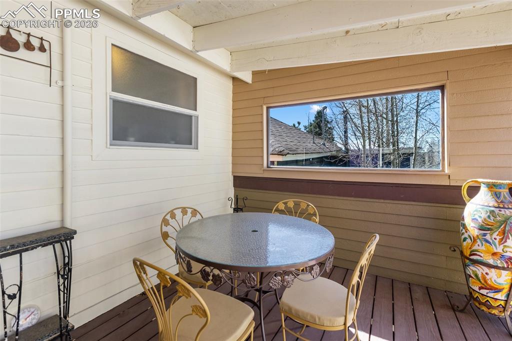 Image 28 of 37: Walk out from the kitchen to the best outdoor space in Cripple Creek.
